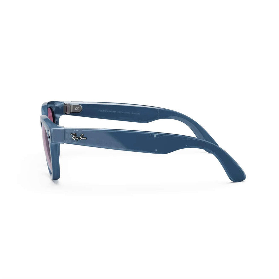 Ray-Ban Meta Headliner (Gen 1) — Shiny Jeans Transparent / Dusty — Seminovo