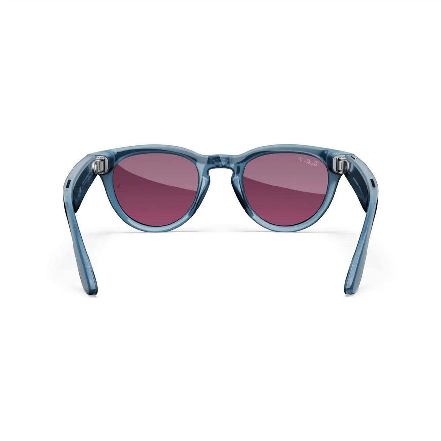 Ray-Ban Meta Headliner (Gen 1) — Shiny Jeans Transparent / Dusty — Seminovo