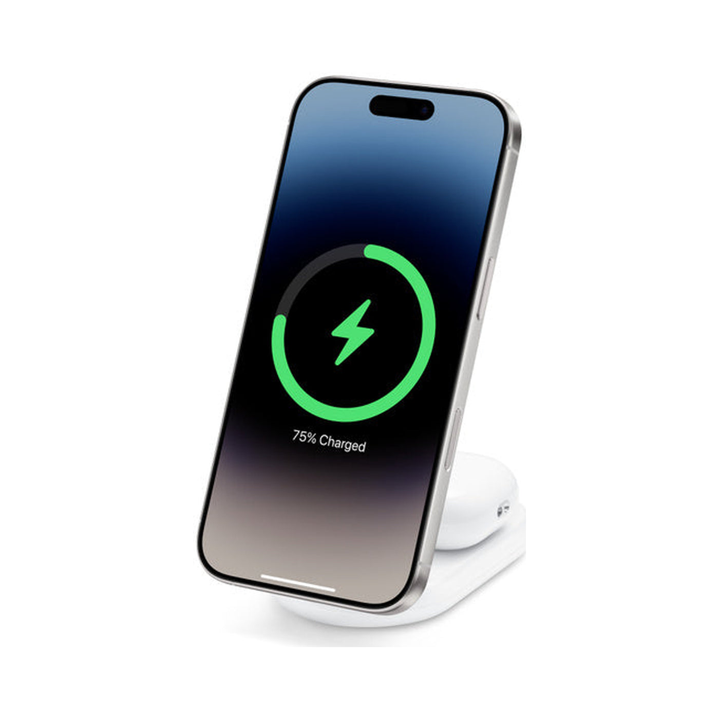 Carregador magnético dobrável 2 em 1 BoostCharge da Belkin – Branco