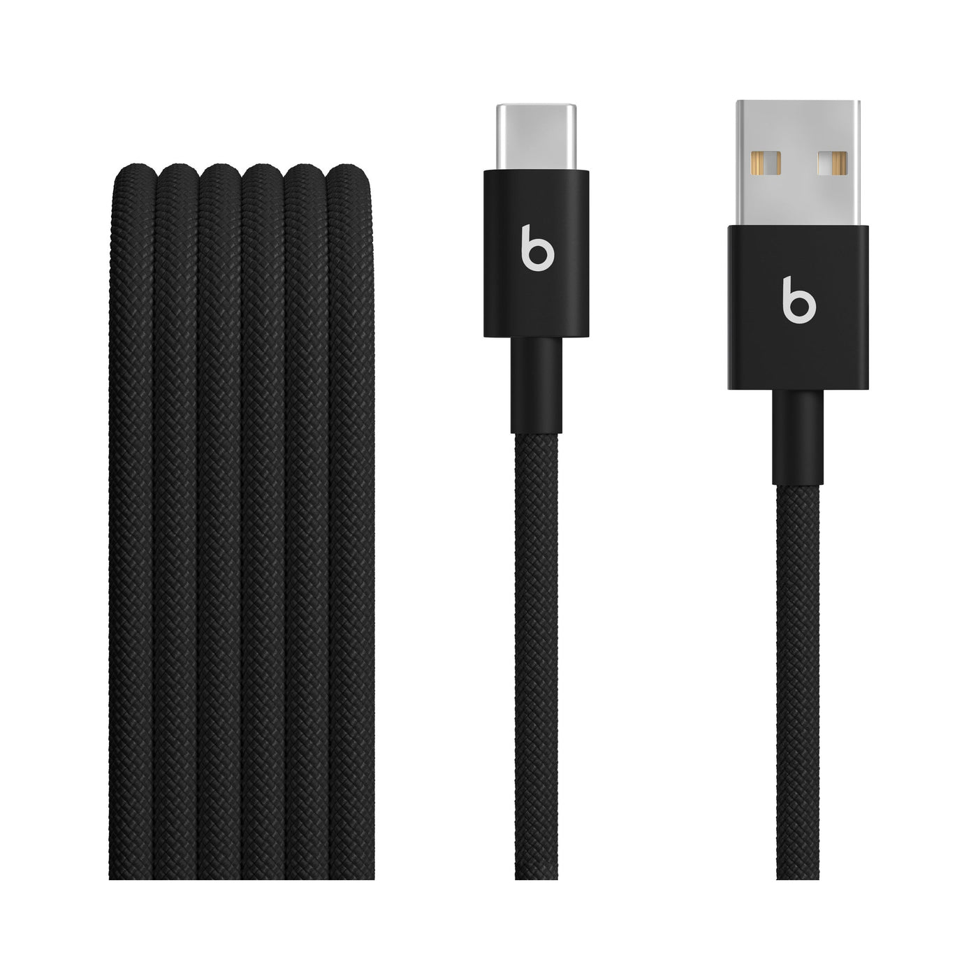 Cabo trançado de USB-A para USB-C da Beats (duas unidades) – Preto-relâmpago
