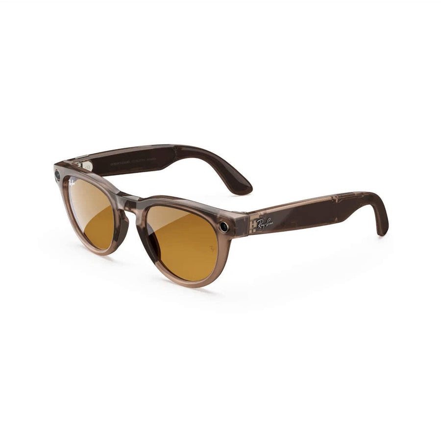 Ray-Ban Meta Headliner (Gen 1) — Shiny Warm Stone Transparent — Seminovo
