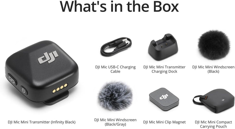 DJI Mic Mini Transmitter (Infinity Black) — Seminovo