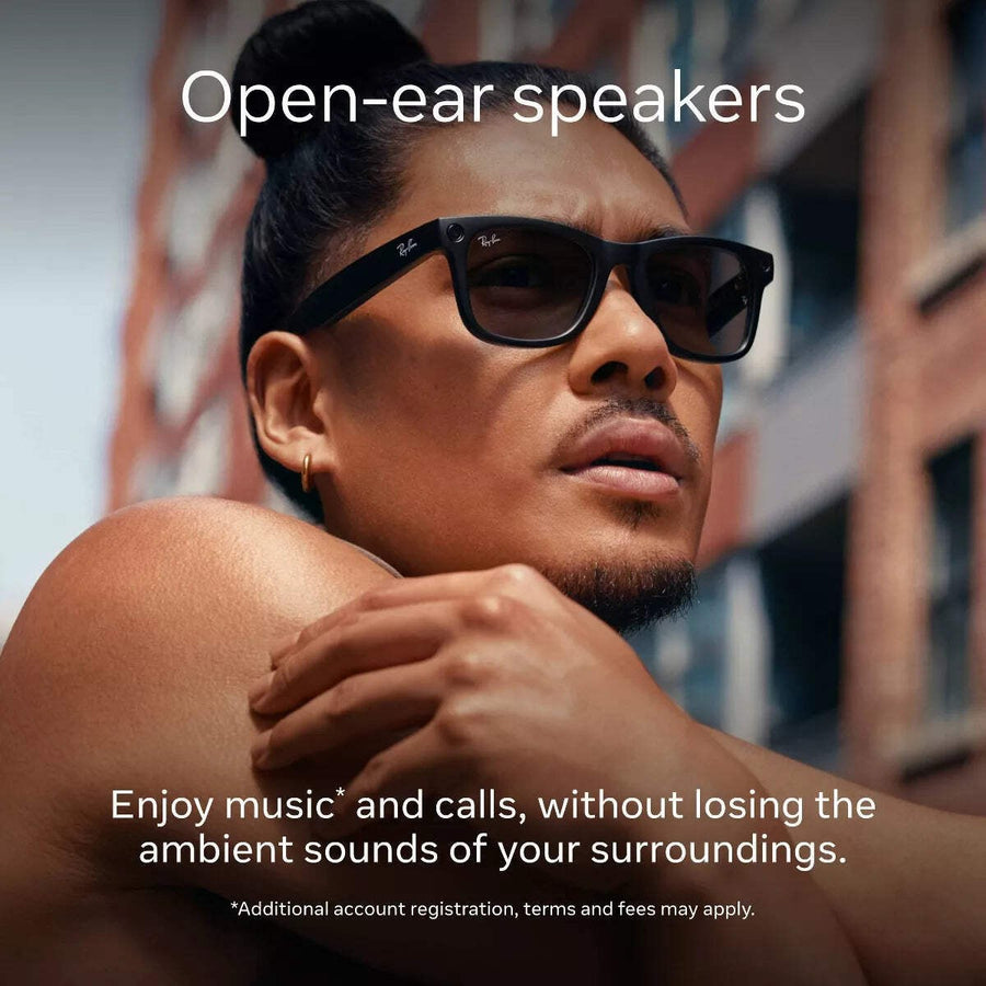 Meta Refurbished Ray-Ban Meta, Headliner (Gen 1) Shiny Black