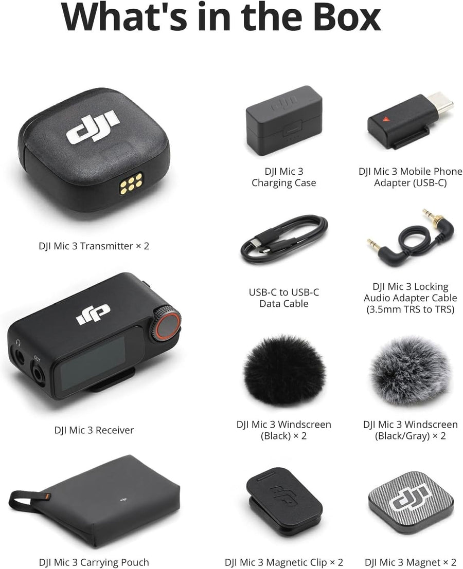 DJI Mic 3 (2 TX + 1 RX + Charging)