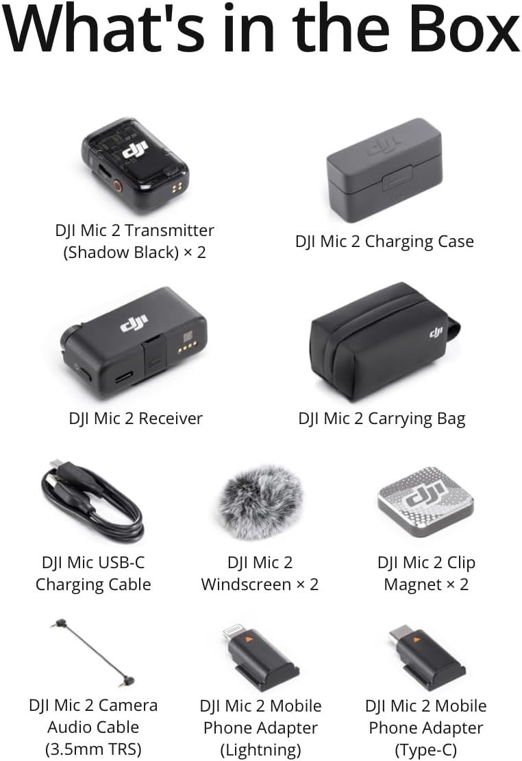 DJI Mic 2 (2 TX + 1 RX + Charging) — Seminovo