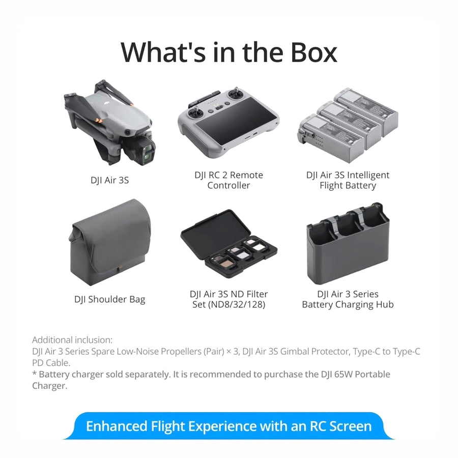 DJI Air 3S Fly More Combo (RC 2 Screen Remote)