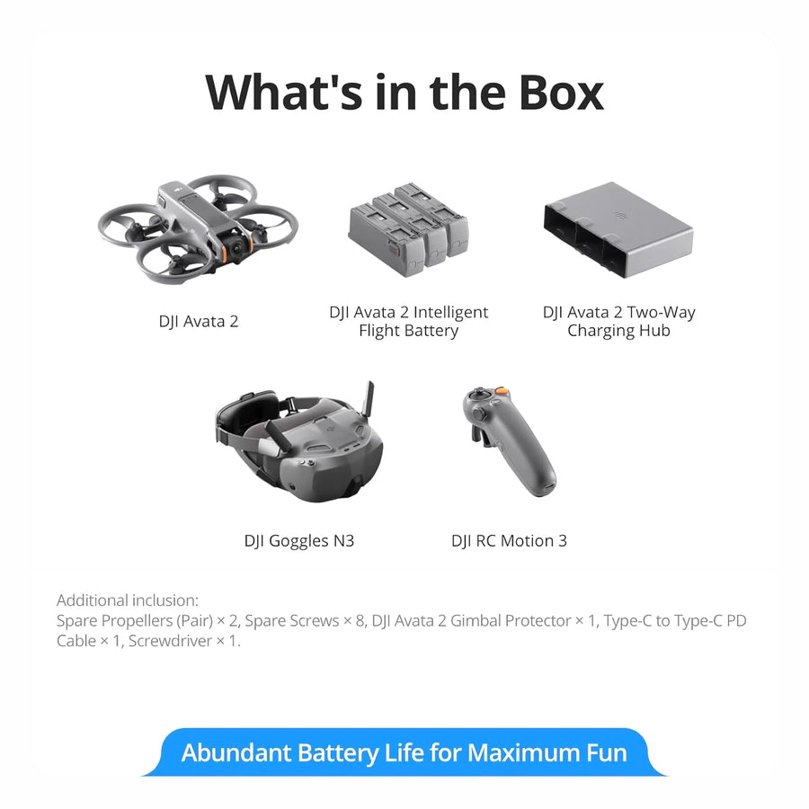DJI Avata 2 Fly Smart Combo (Three Batteries)