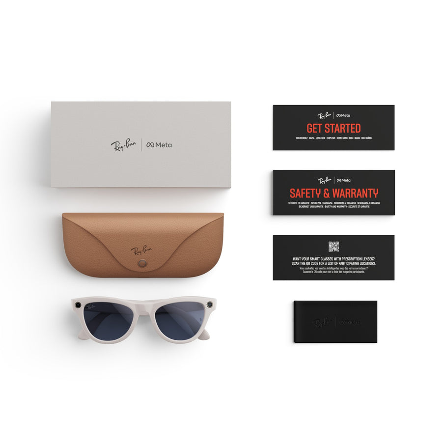 Meta Refurbished Ray-Ban Meta Skyler (Gen 1), Shiny Chalky Gray