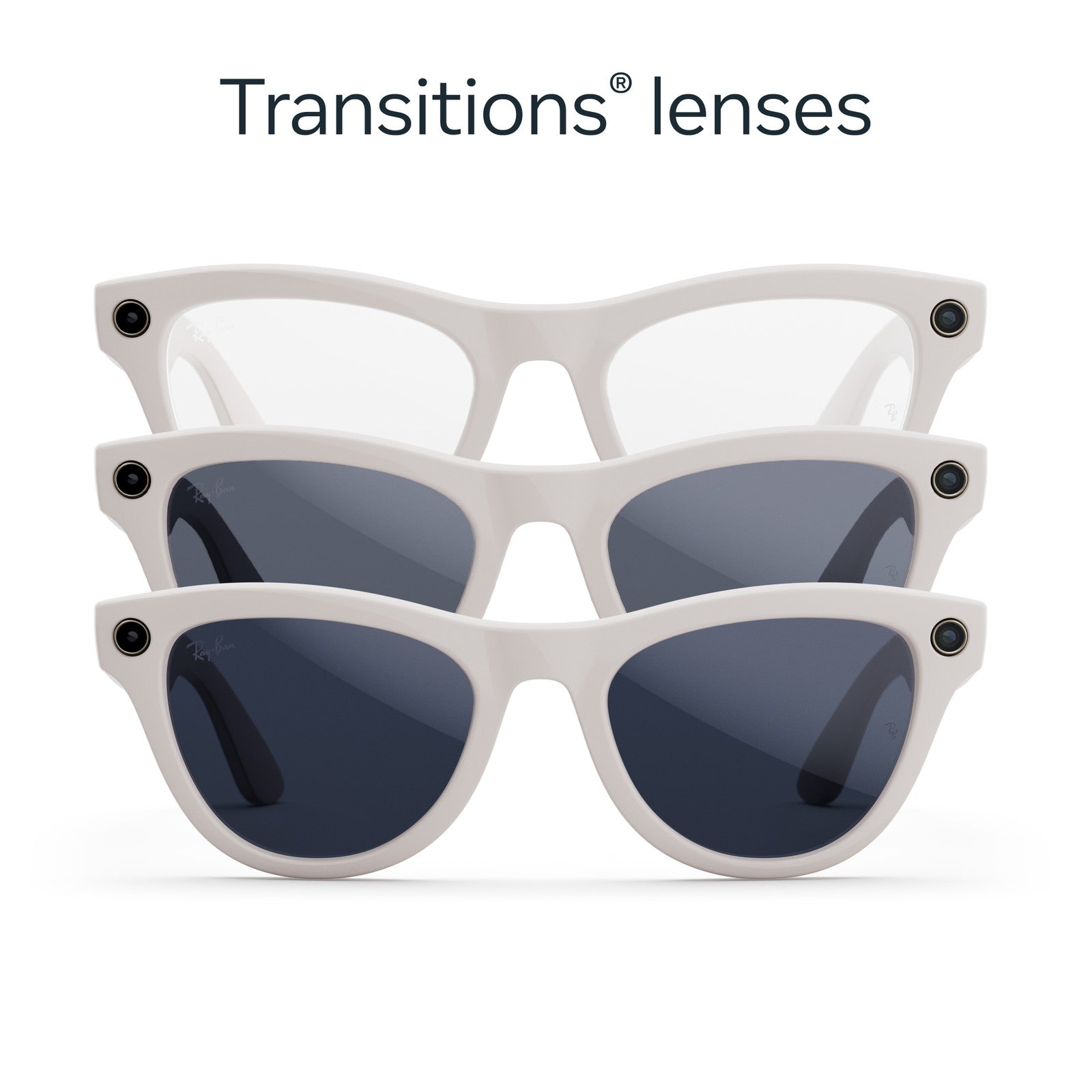 Meta Refurbished Ray-Ban Meta Skyler (Gen 1), Shiny Chalky Gray — foto 3