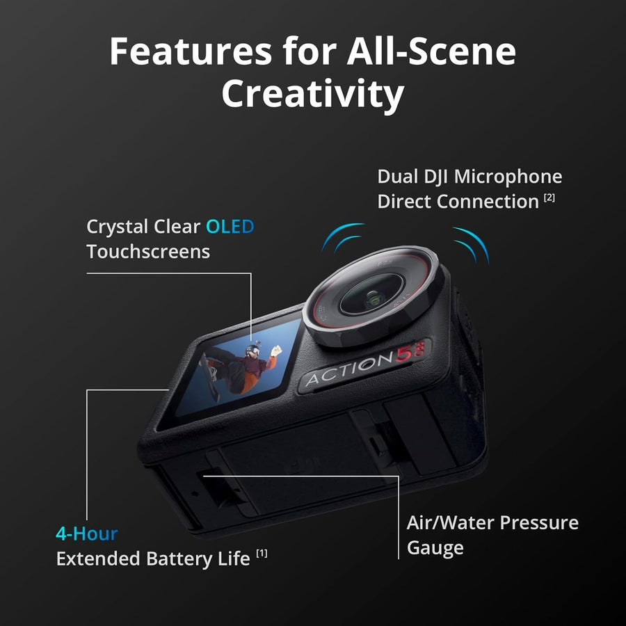 DJI Osmo Action 5 Pro Adventure Combo — Seminovo