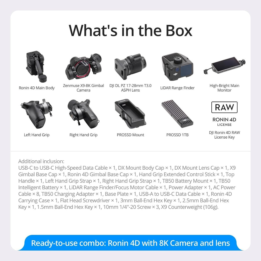 DJI Ronin 4D 4-Axis Cinema Camera 8K Combo