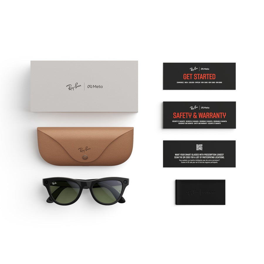 Ray-Ban Meta Skyler (Gen 1) — Shiny Black / Green — Seminovo